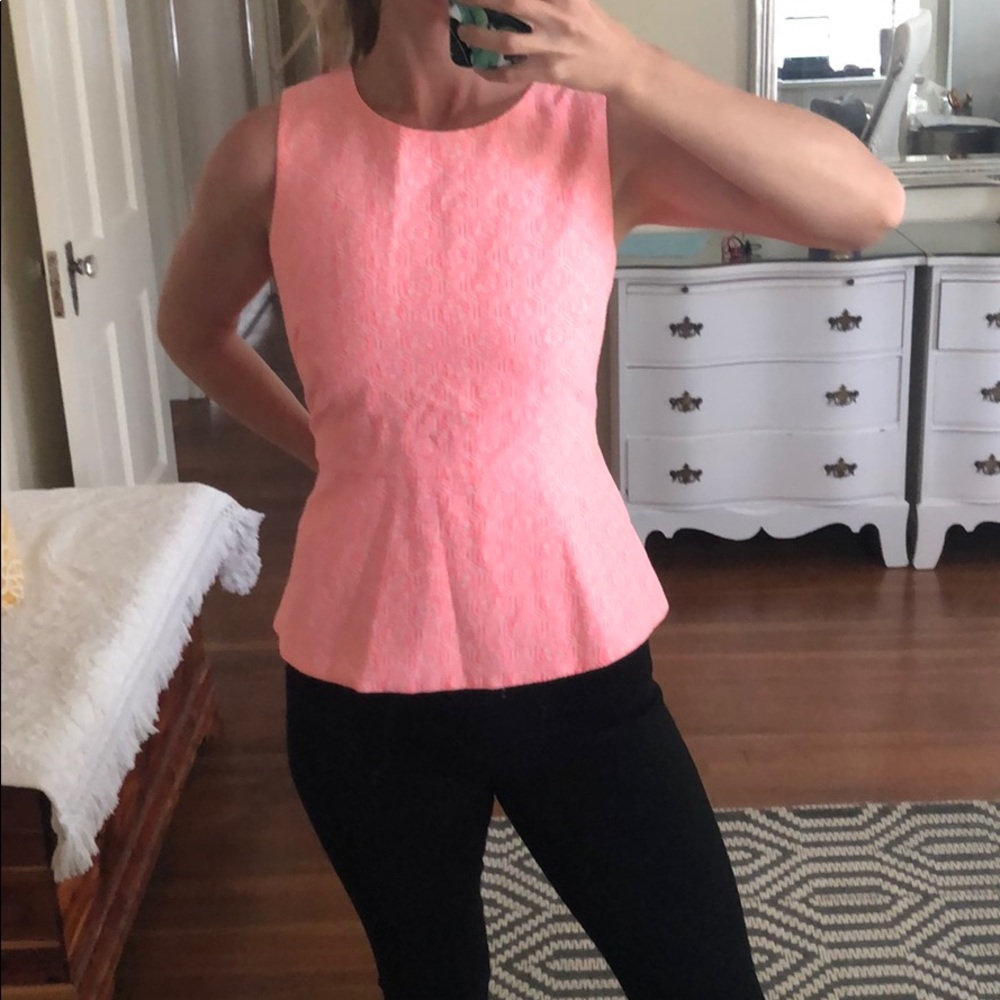 Pink peplum top